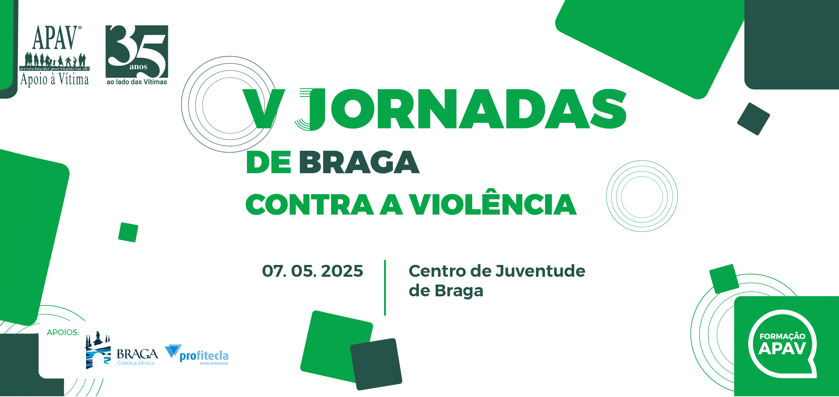 BANNER QUINTA JORNADAS DE BRAGA CONTRA A VIOLÊNCIA 