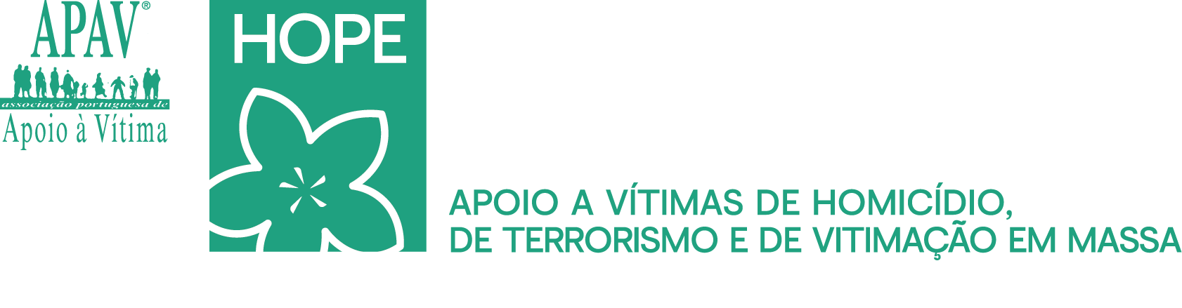 Logótipo da APAV HOPE - Apoio a Vítimas de Homicídio, de Terrorismo e de Vitimação em Massa